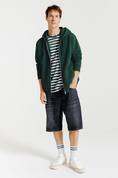 Sweat &agrave; capuche zipp&eacute;