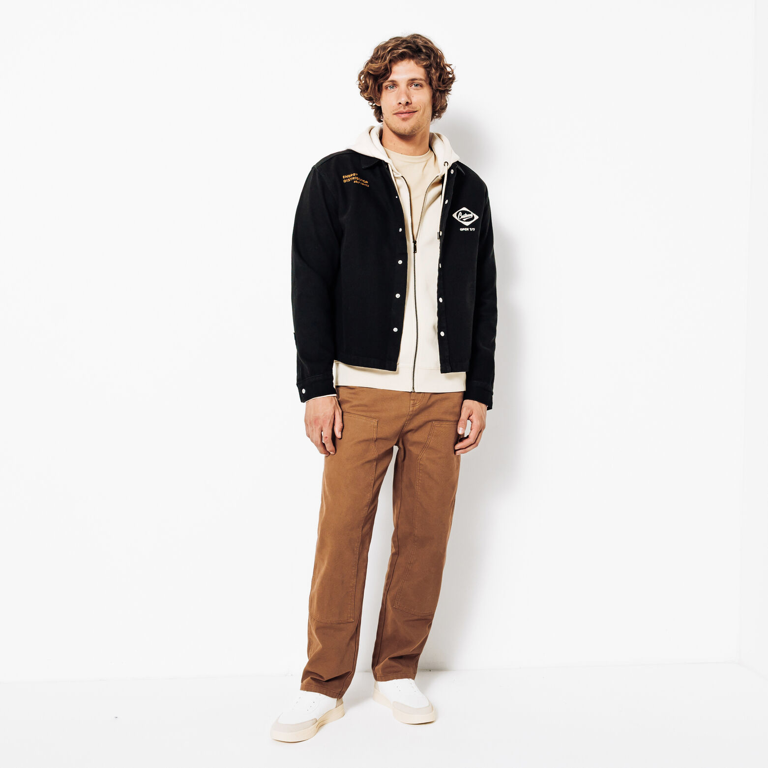 Sweater met kap en rits