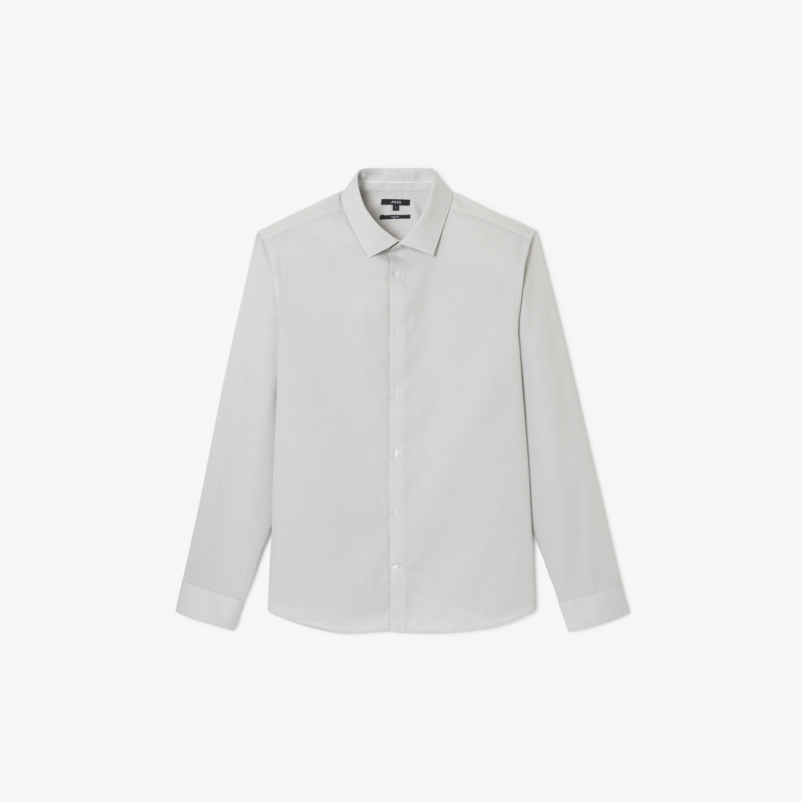 Chemise sans repassage en coton ray&eacute;e regular