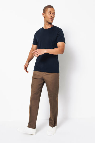 Tee shirt en coton col rond basique