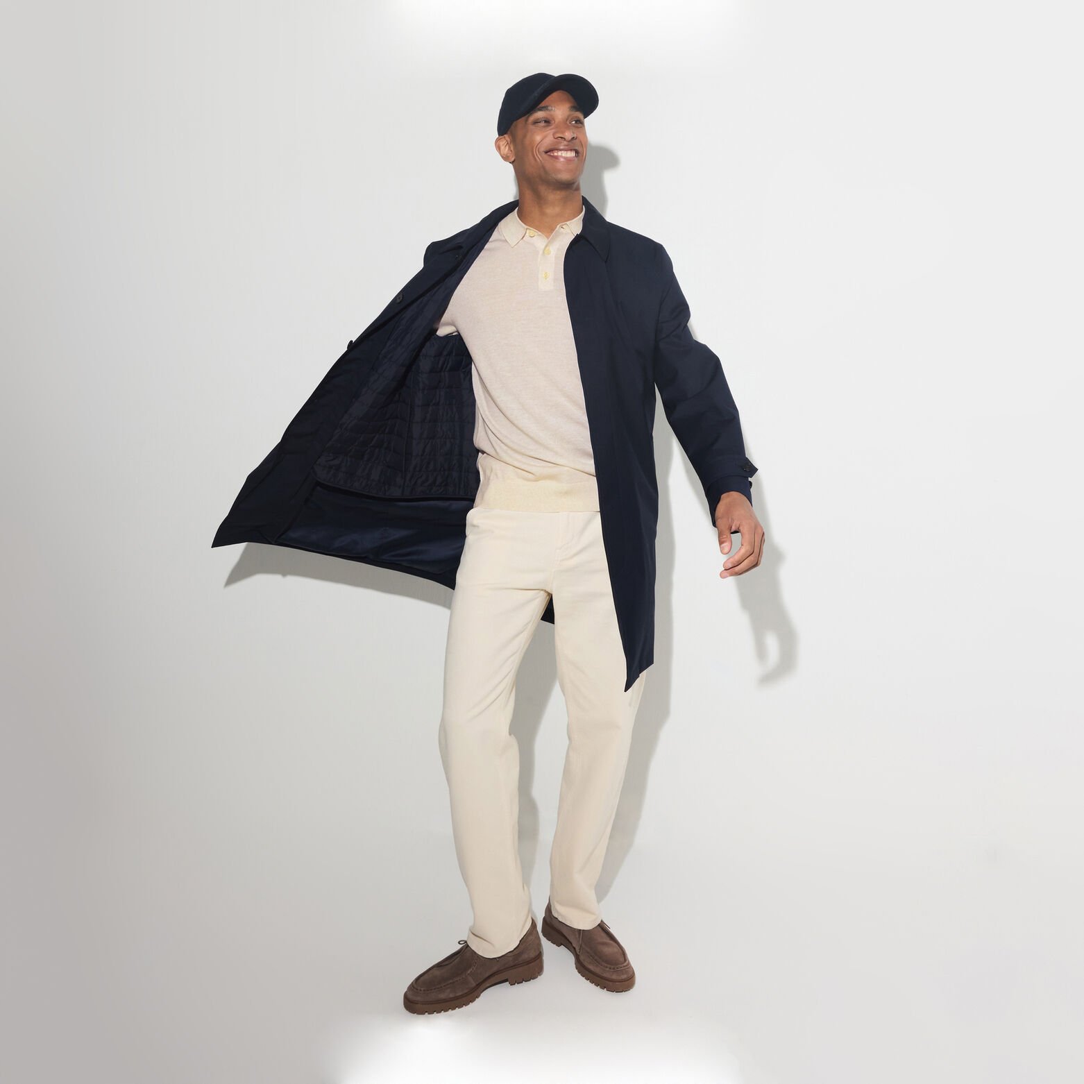 Polo col boutonn&eacute; en maille en laine de m&eacute;rinos