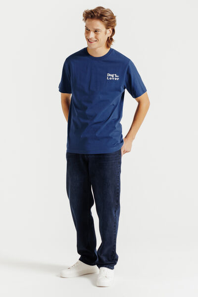 Tee shirt imprim&eacute; poitrine chien