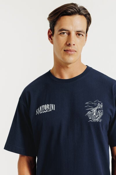 Tee shirt imprim&eacute; devant dos paysage