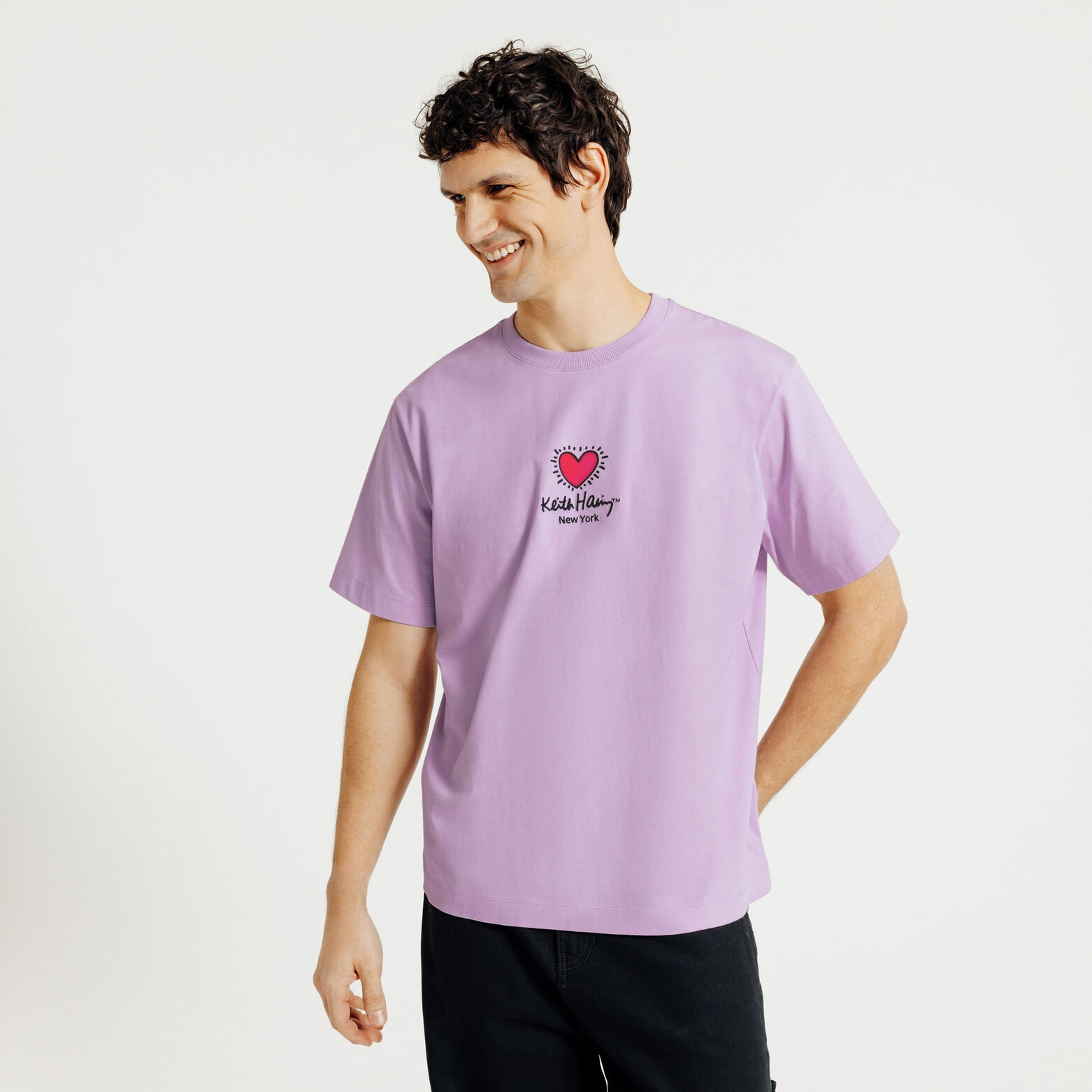 Tee shirt imprim&eacute; devant dos licence Keith Haring