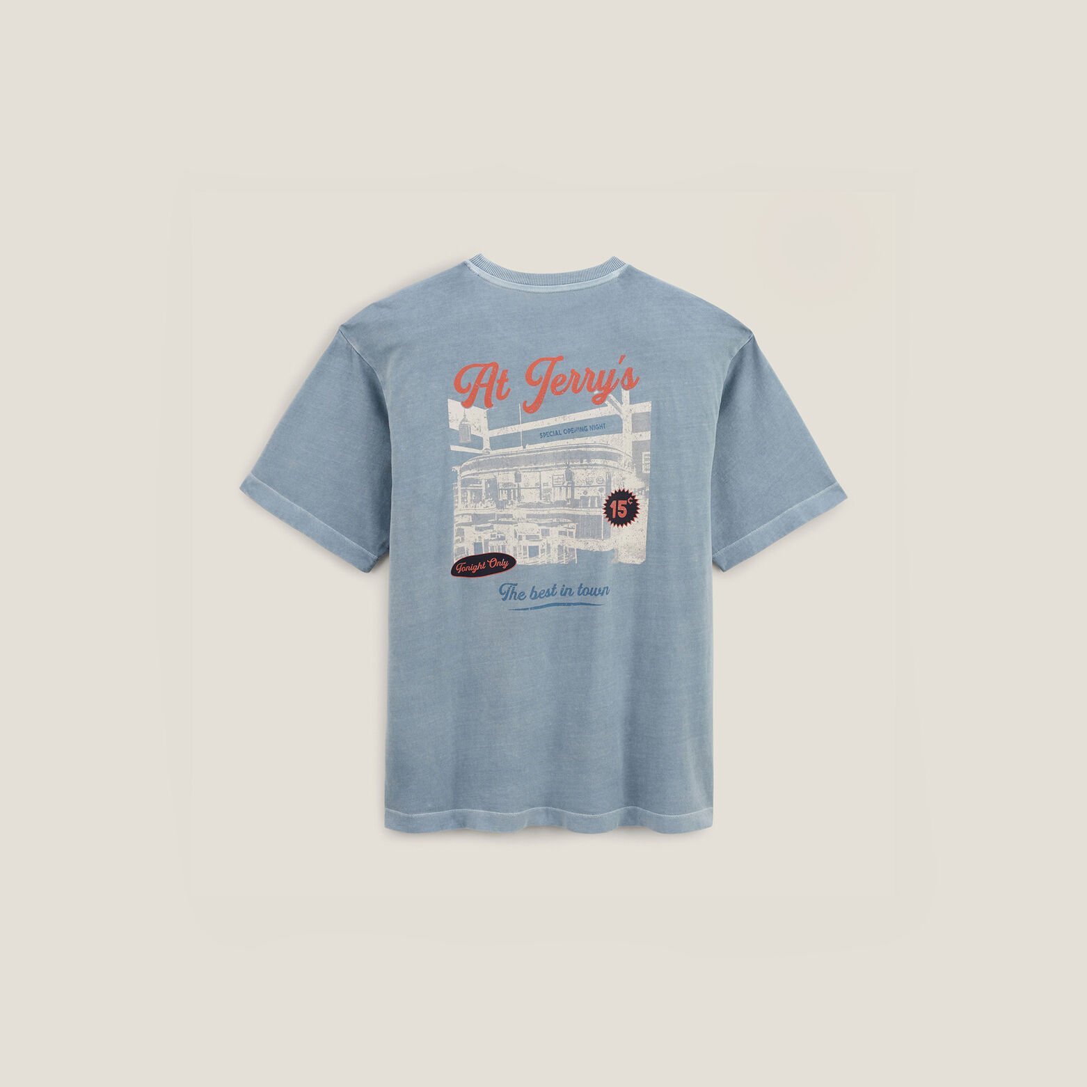 Tee shirt  col rond imprim&eacute; en coton
