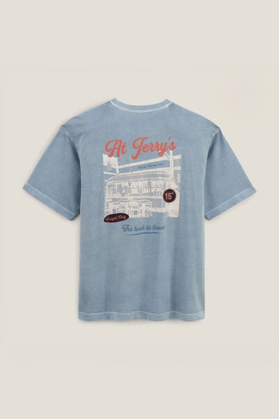 Tee shirt  col rond imprim&eacute; en coton