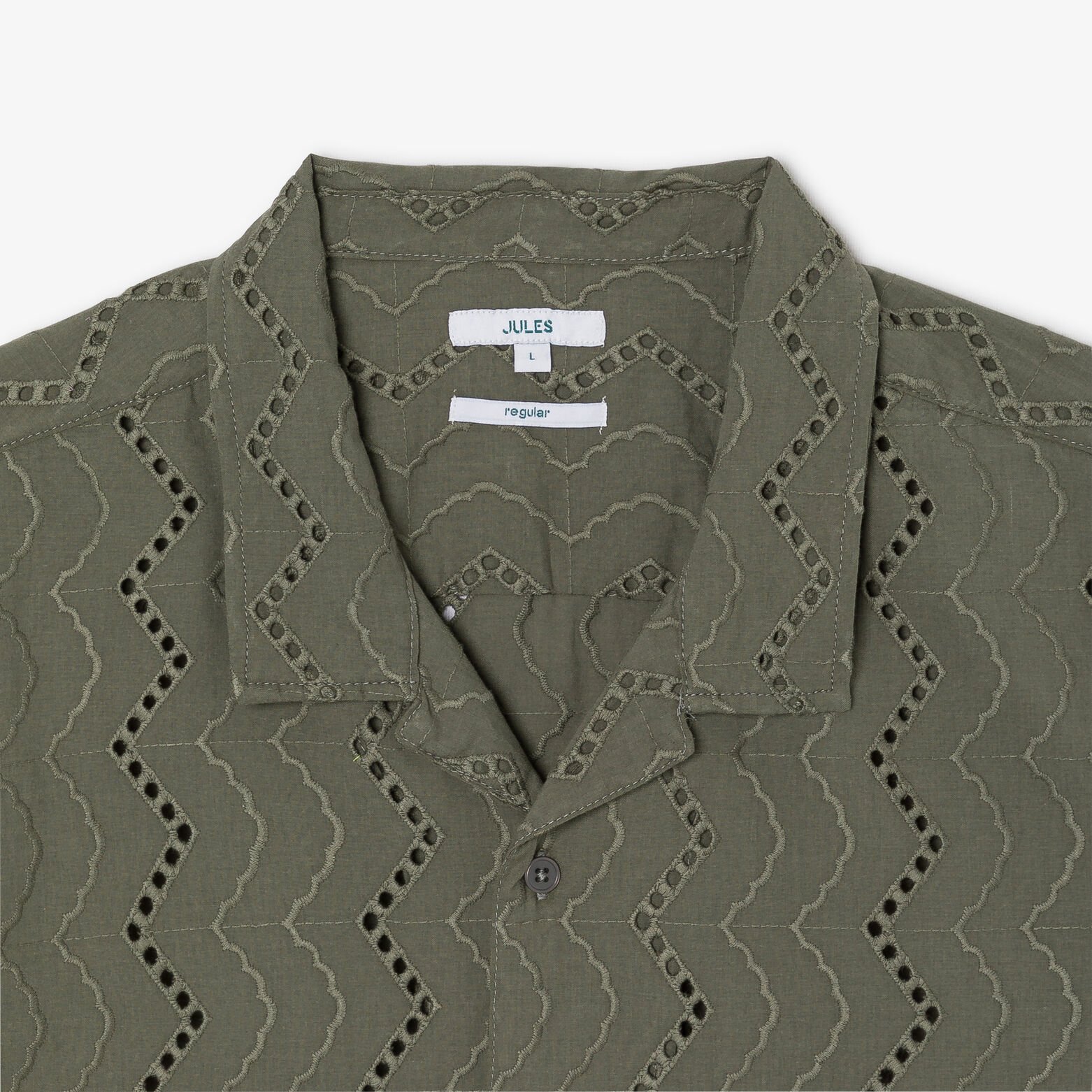 Chemisette en coton brod&eacute;e