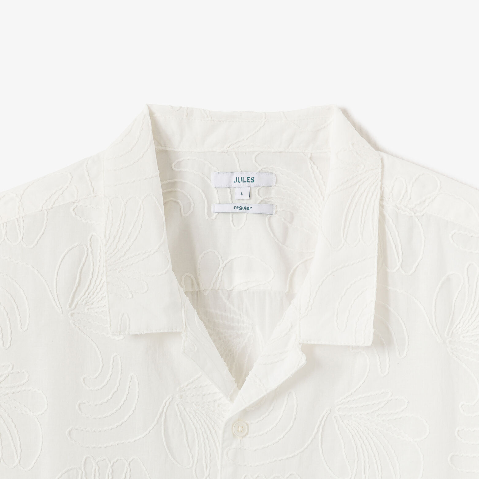 Chemisette en coton brod&eacute;e