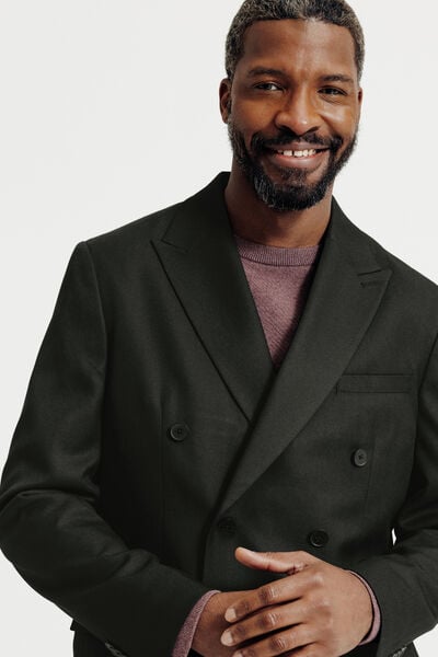 Veste de costume crois&eacute;e confort