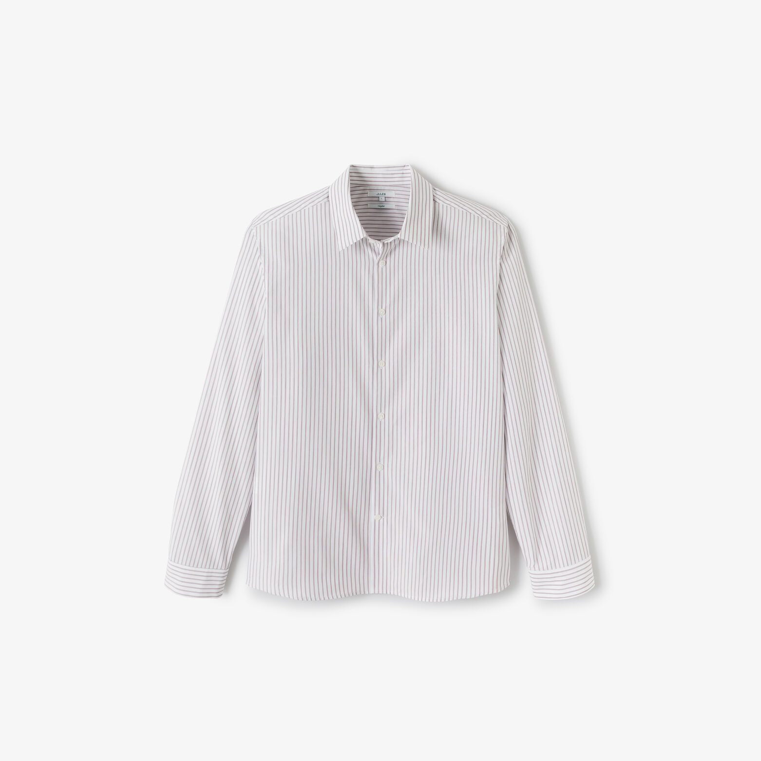 Chemise regular ray&eacute;e en coton