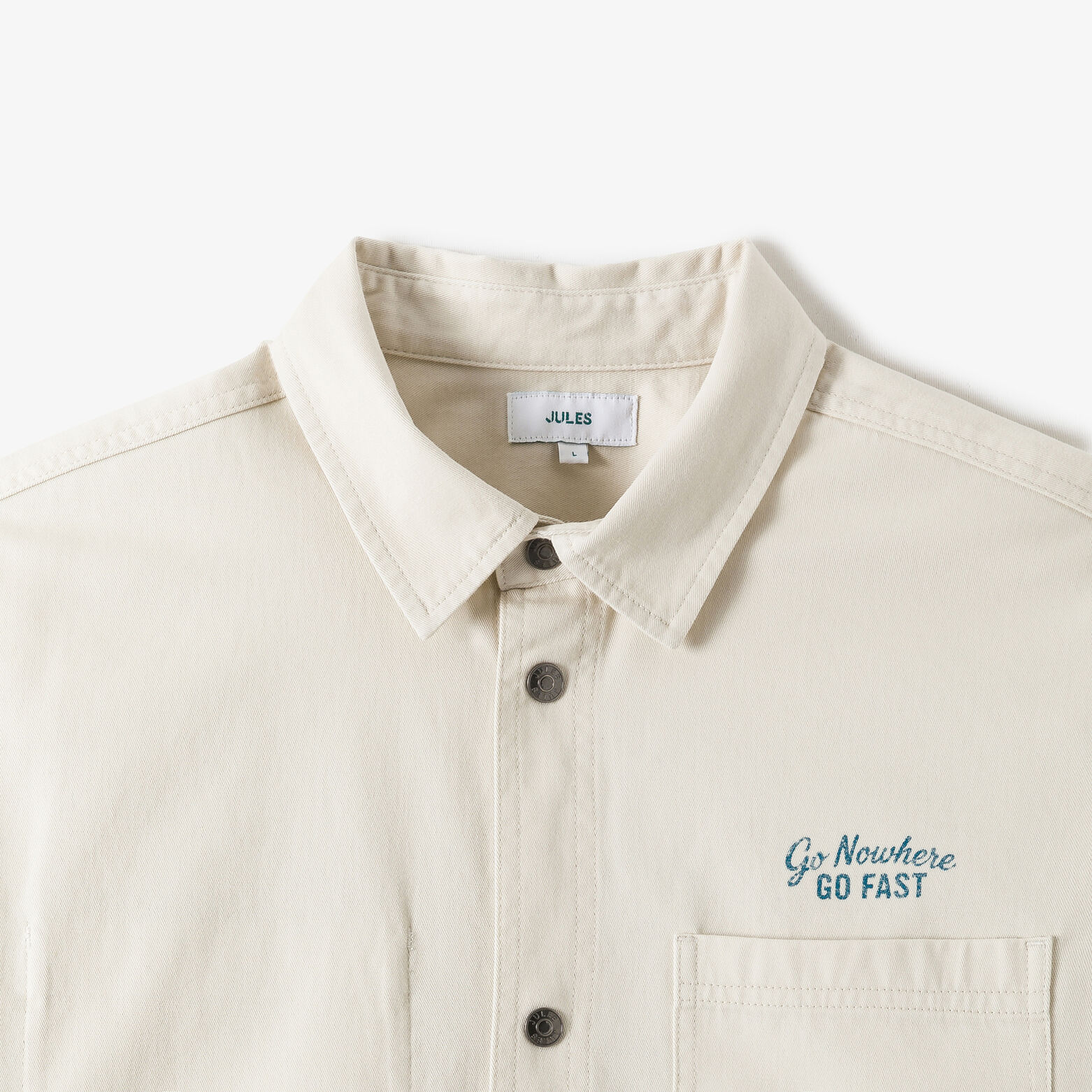 Overhemd in katoen met print