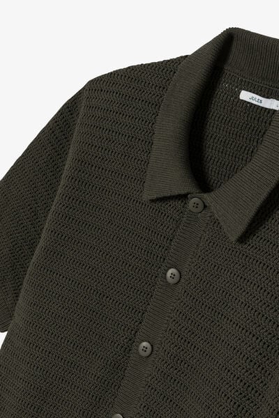 Chemise en maille jeux de points ouverts