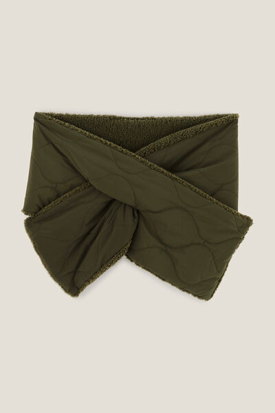 Echarpe matelass&eacute;e r&eacute;versible en sherpa