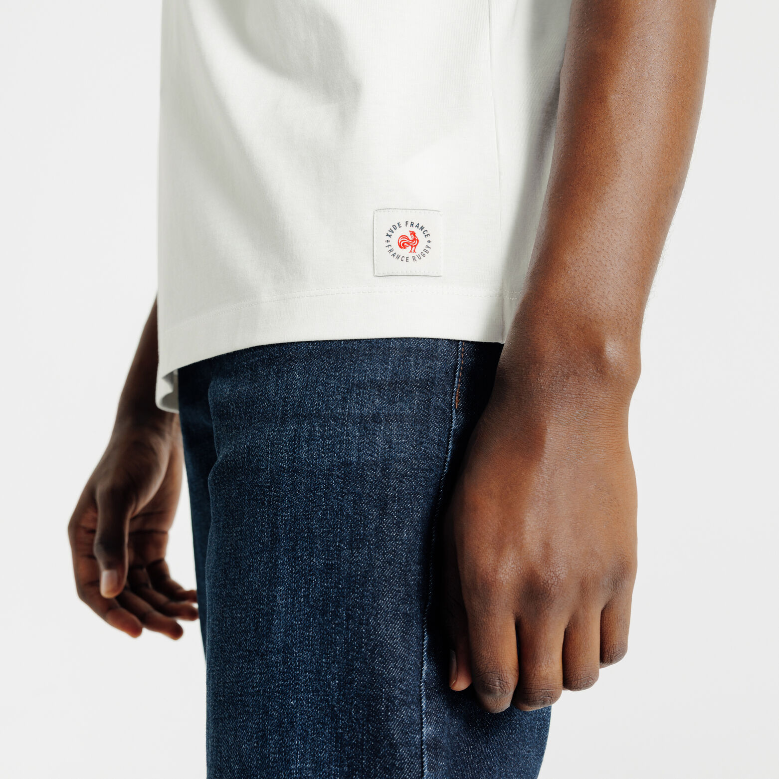 Tee shirt brod&eacute; poitrine licence France Rugby