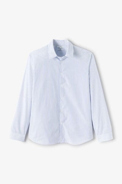 Chemise regular ray&eacute;e en coton