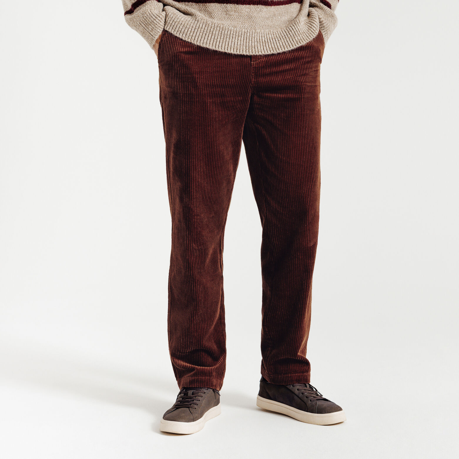 Fluwelen broek met elastische tailleband