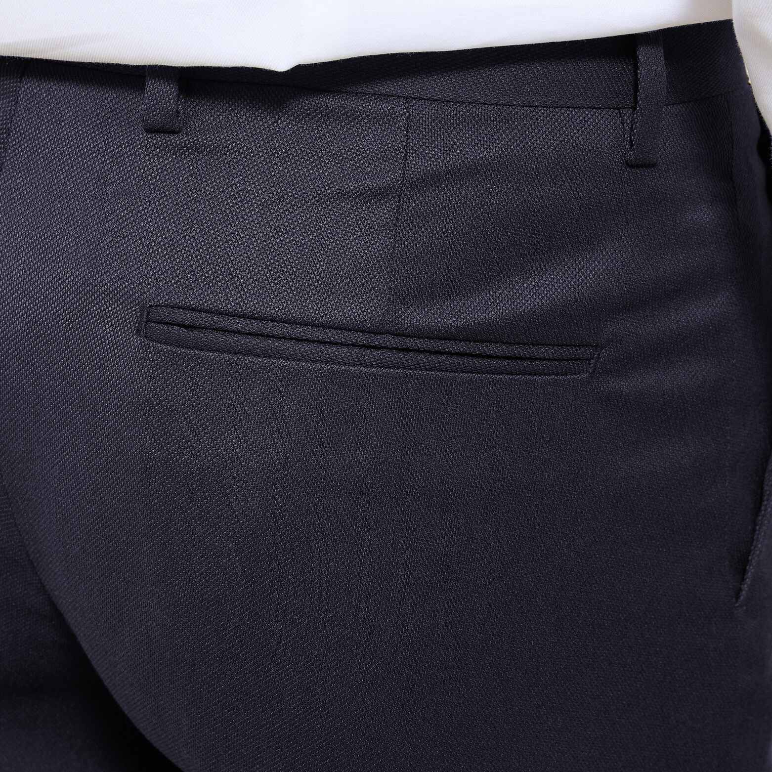 Slim effen kostuumbroek