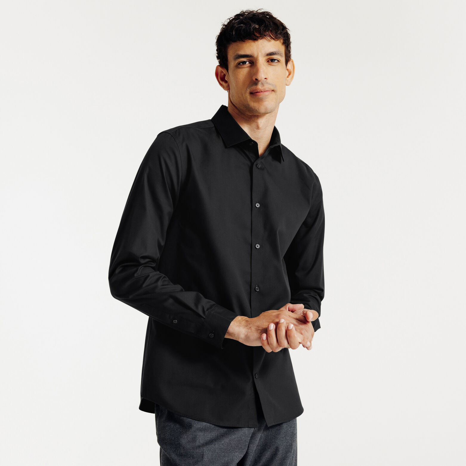 Chemise sans repassage en coton slim