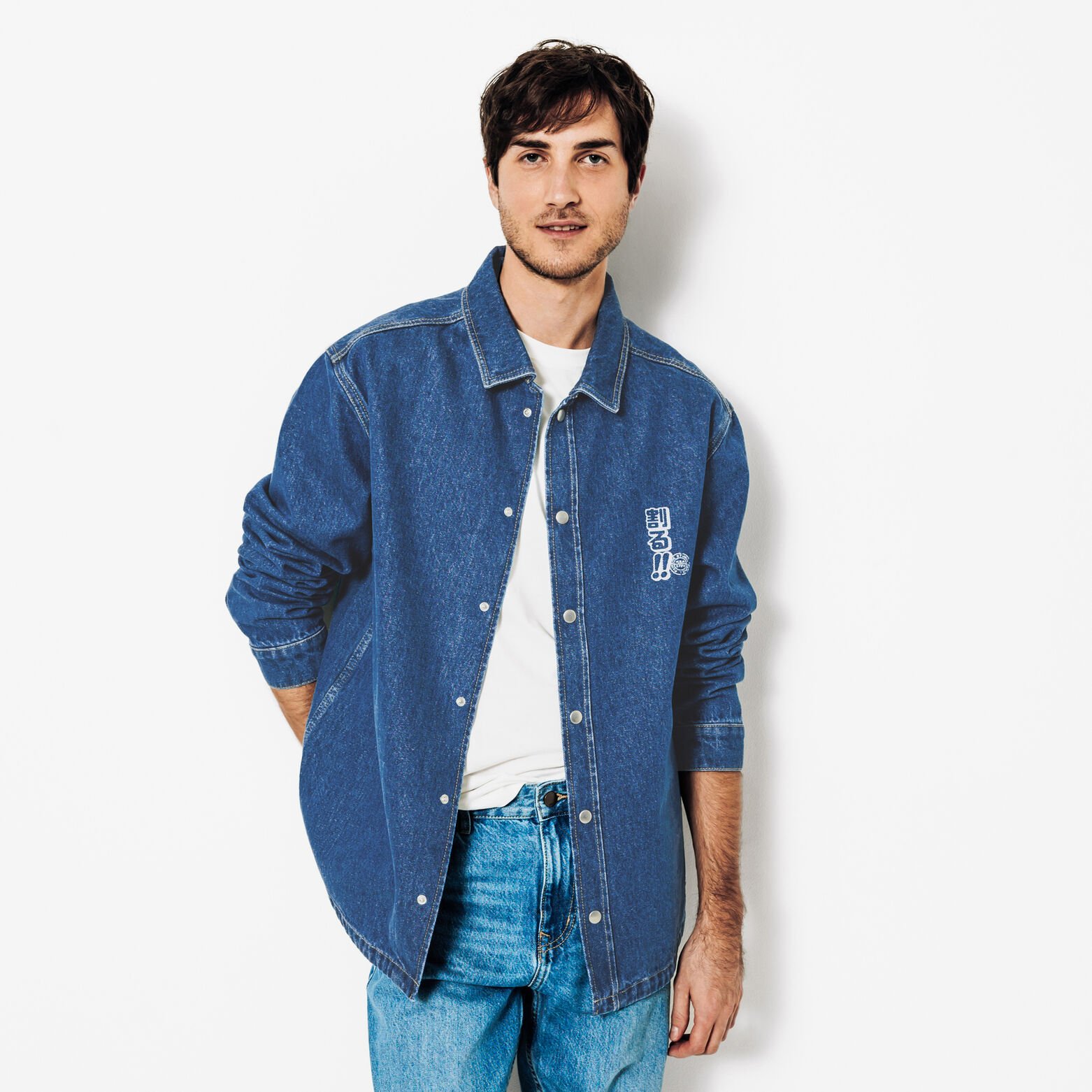 Veste en jean imprim&eacute;e Japon by Paiheme Studio