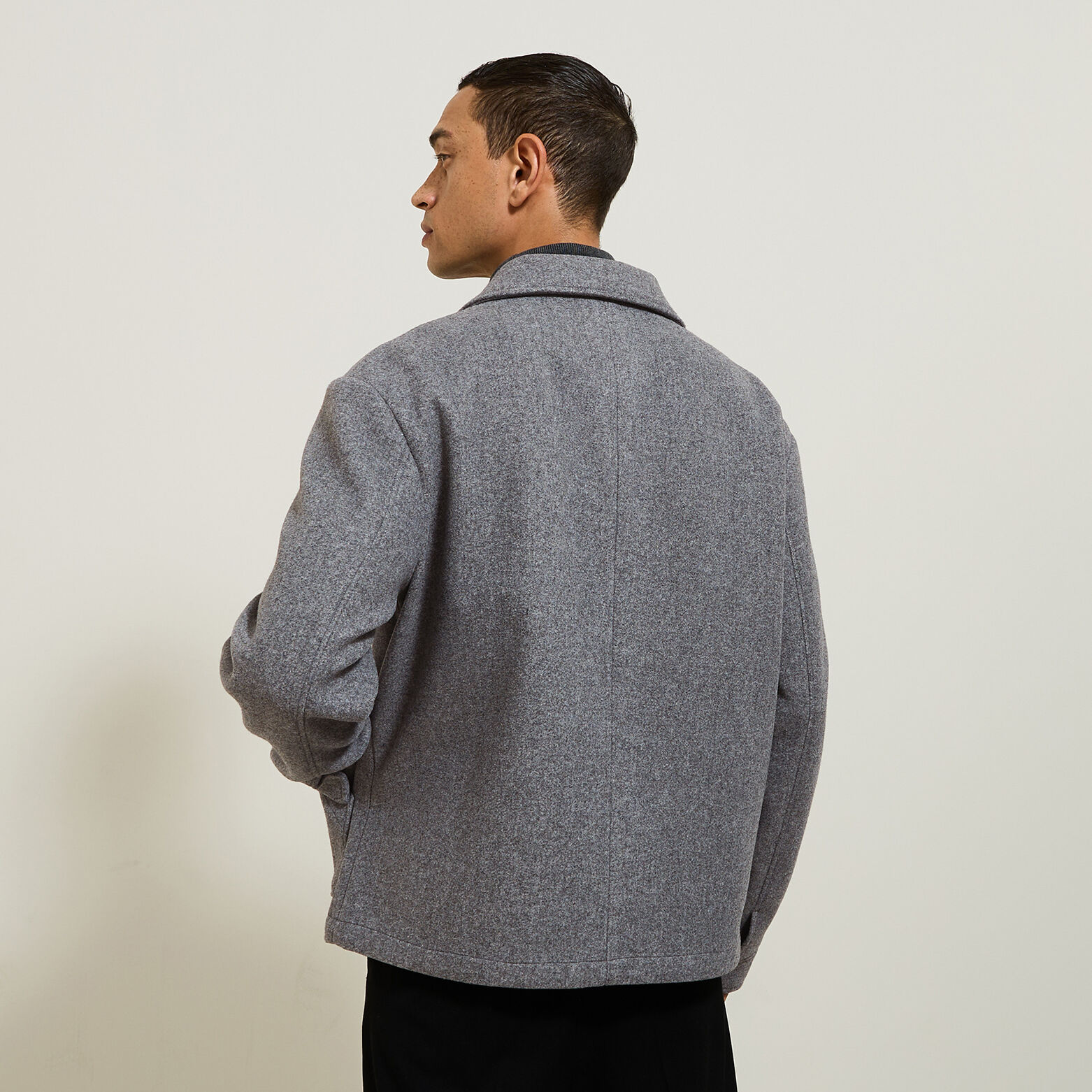 Blouson col chemise zipp&eacute;e