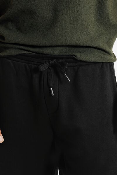 Short en molleton taille &eacute;lastiqu&eacute;e