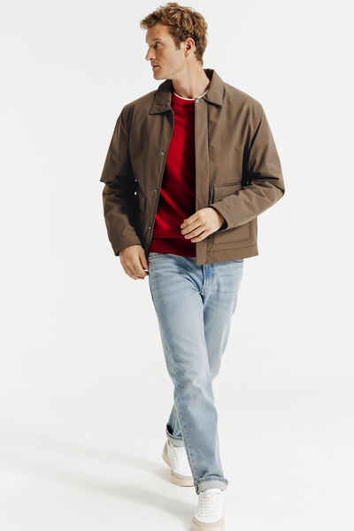 Blouson col chemise rembourr&eacute;