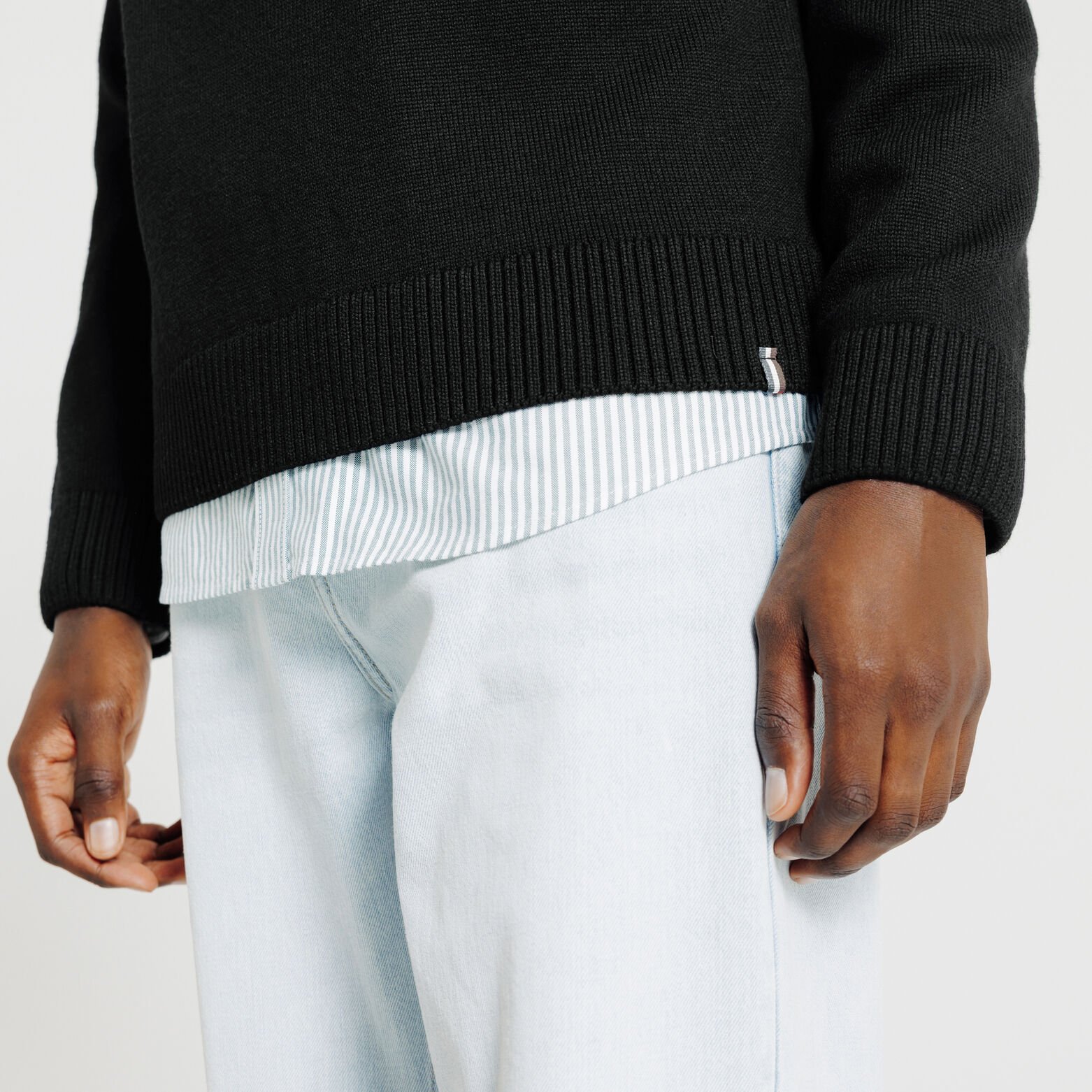 Pull laine col rond Made In France