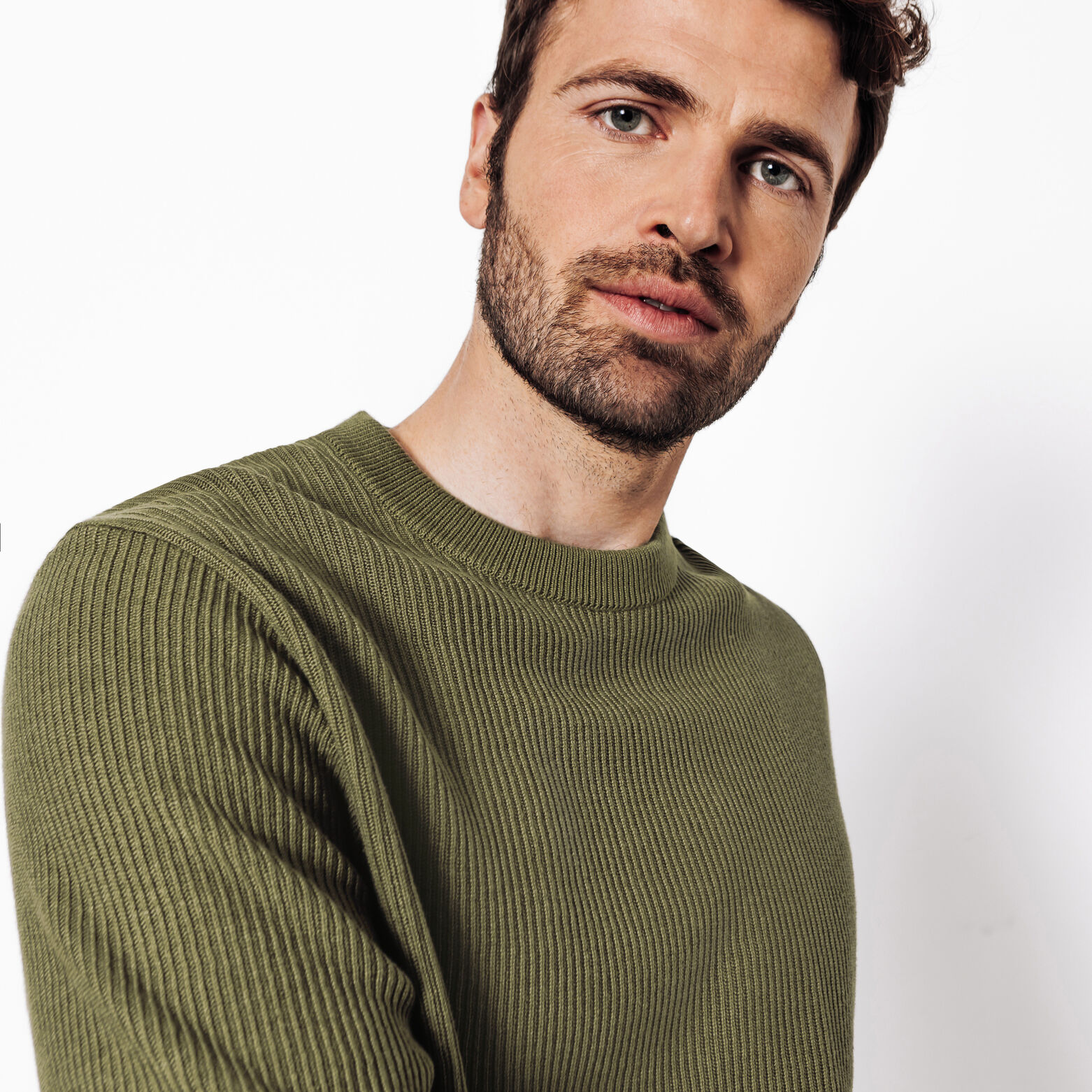 Pull col rond c&ocirc;te fantaisie