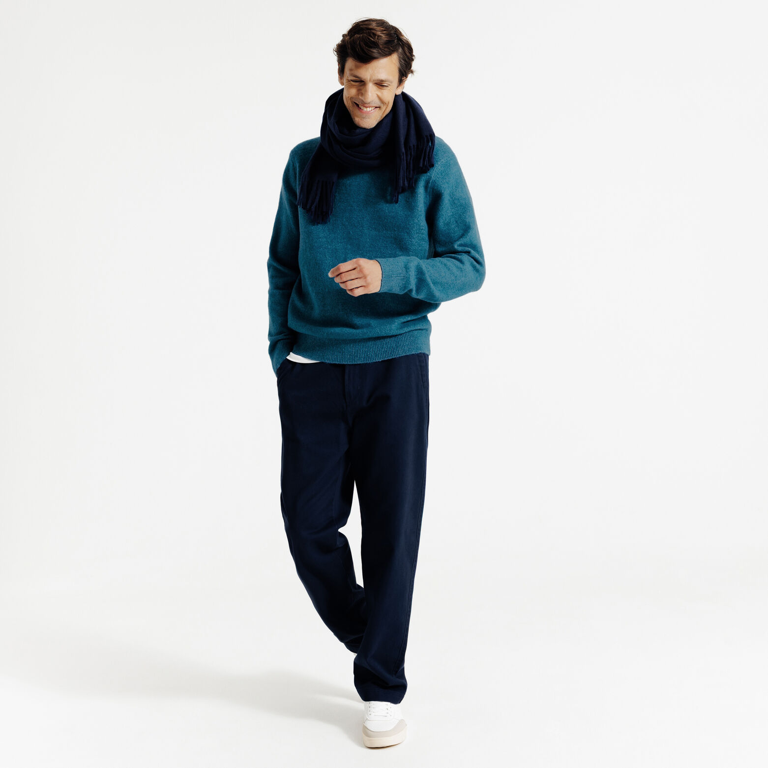 Pull col rond mousseux