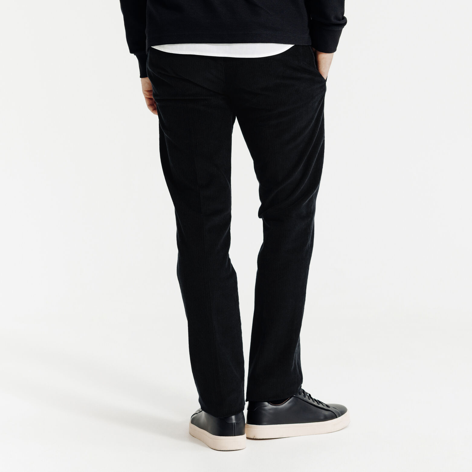 Pantalon chino straight velours