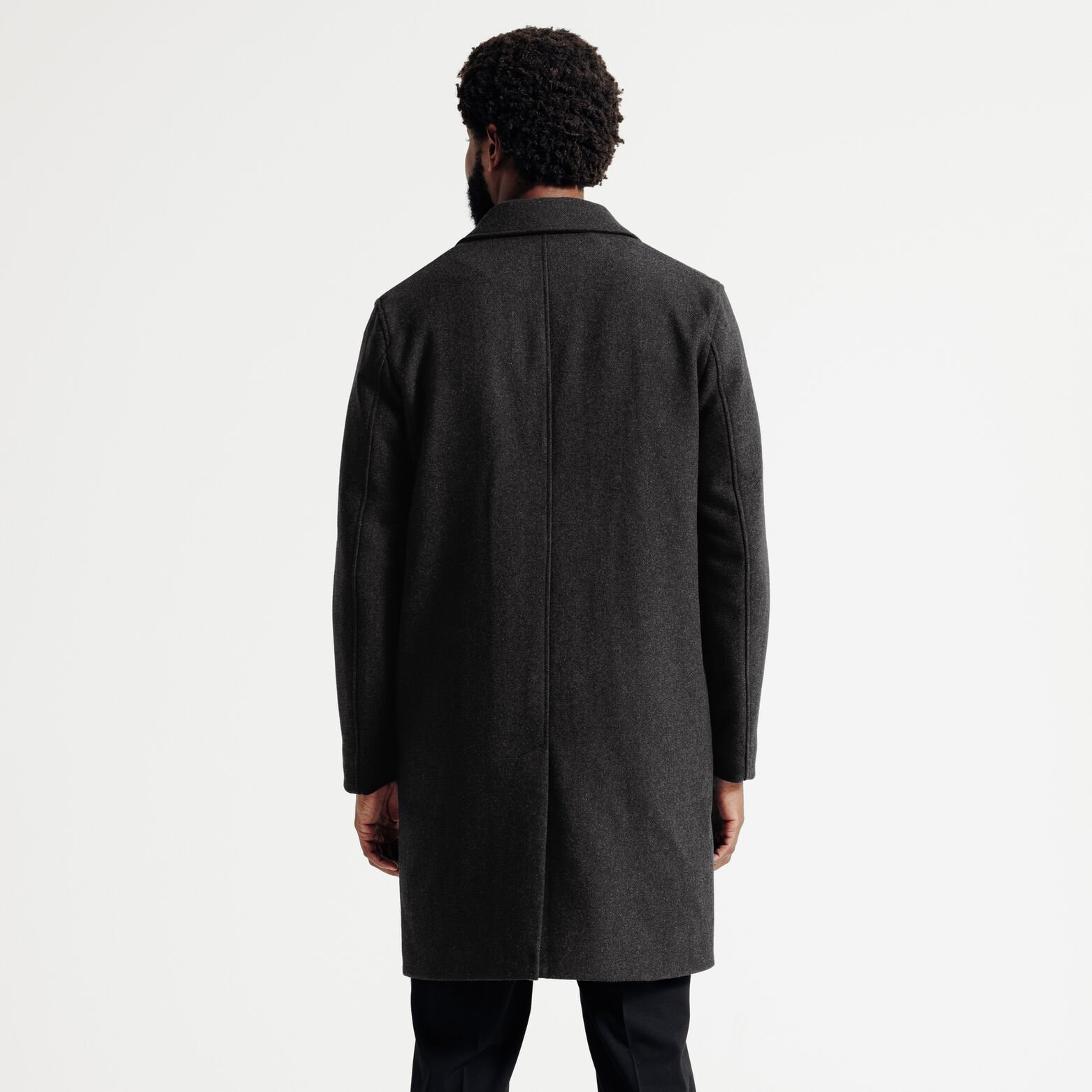 Manteau hiver long col tailleur