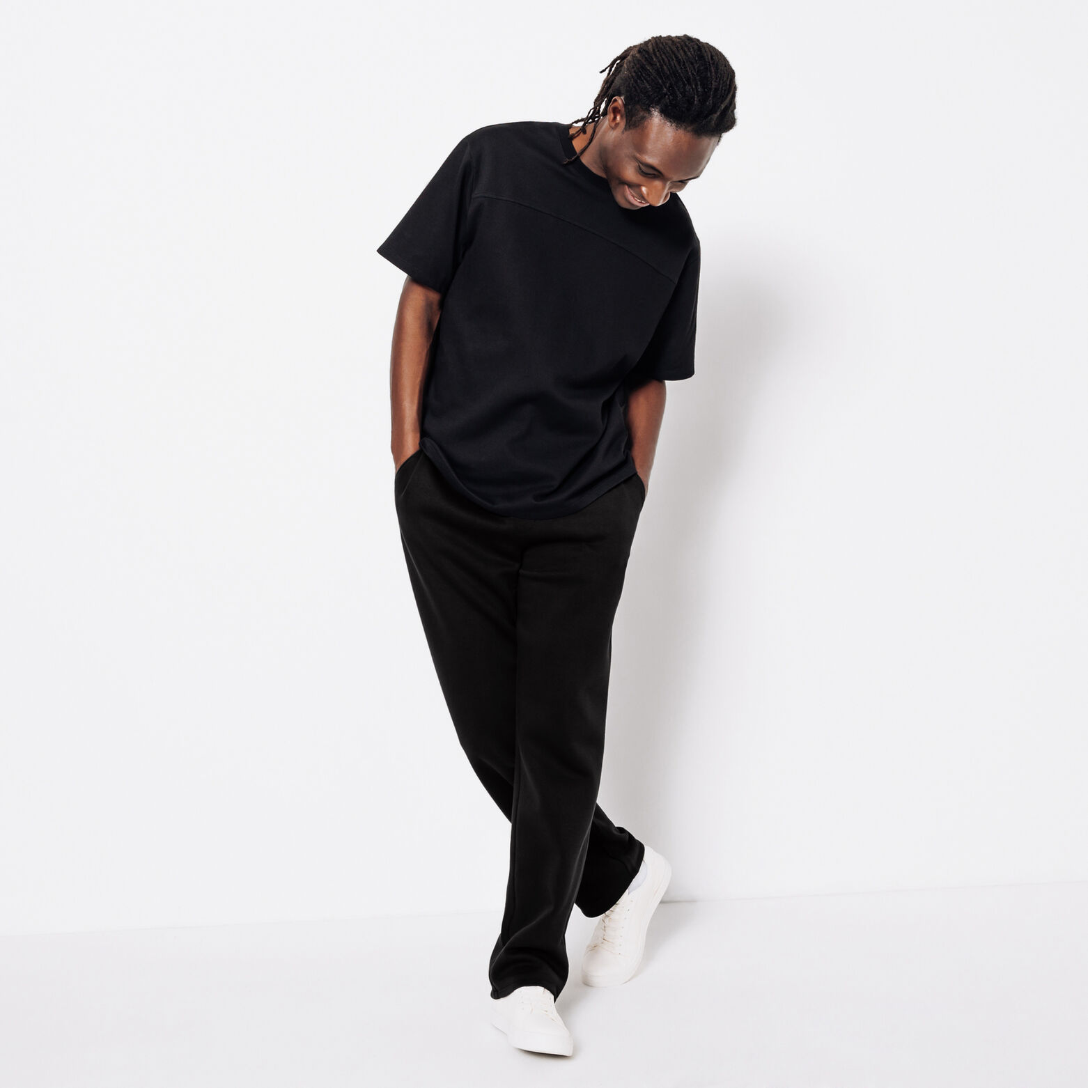 Jogging droit en molleton