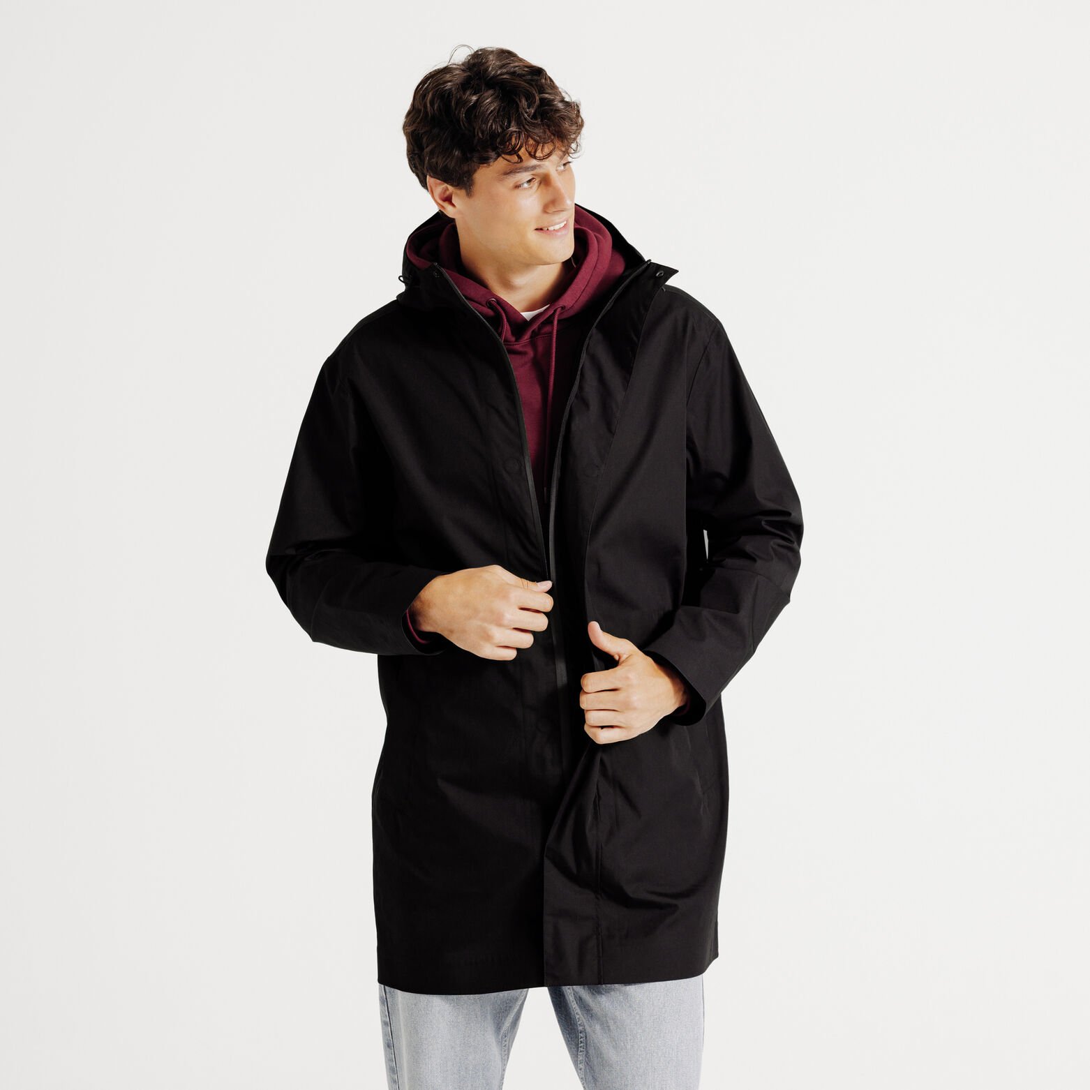 Parka longue waterproof &agrave; capuche