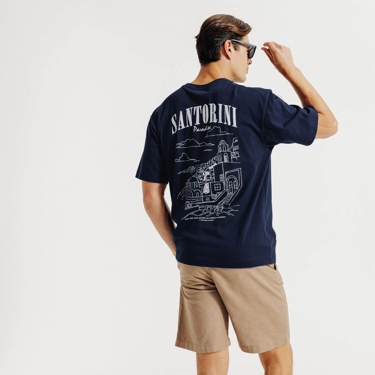 Tee shirt imprim&eacute; devant dos paysage