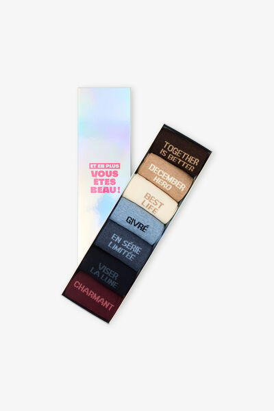 Coffret 7 paires de chaussettes fantaisies