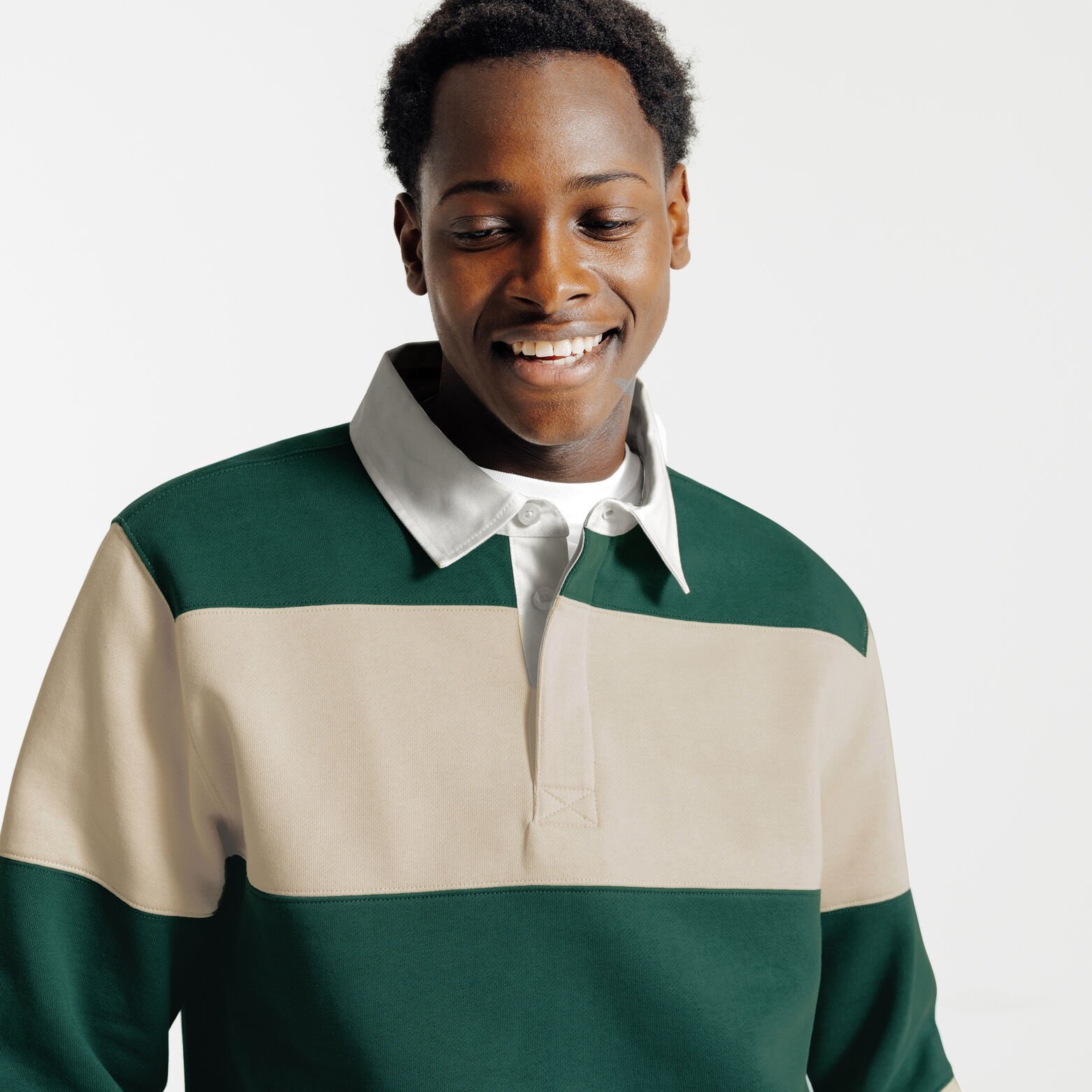 Sweat col polo ray&eacute;