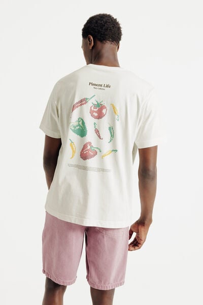 Tee shirt imprim&eacute; devant dos en coton