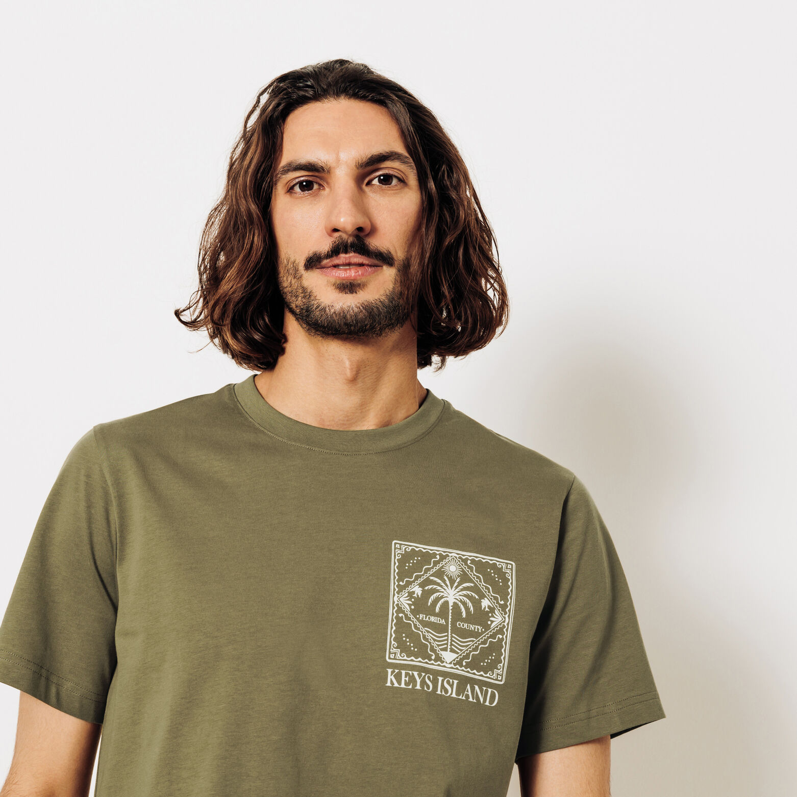 Tee shirt imprim&eacute; col rond