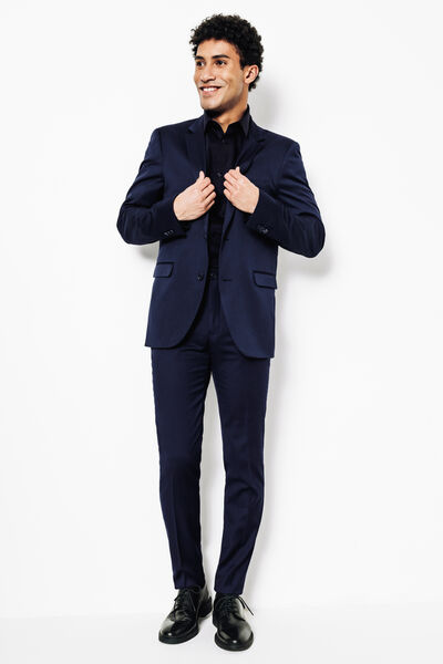 Chemise sans repassage en coton unie slim