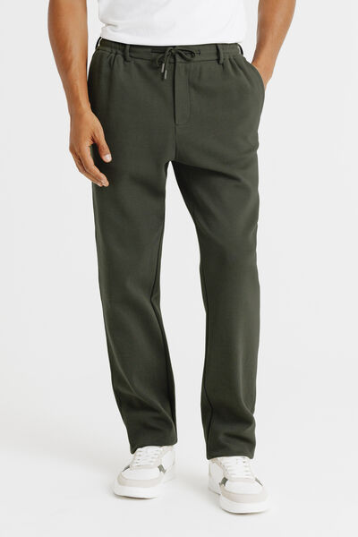 Pantalon chino tapered en maille