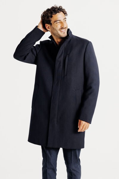 Manteau hiver long col montant