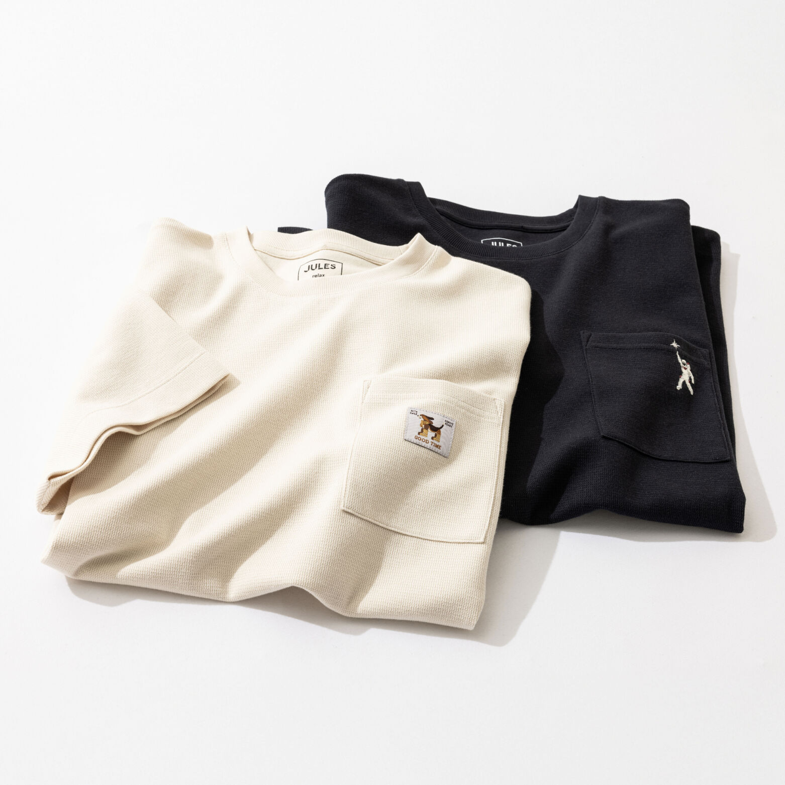 Tee shirt col rond reli&eacute;f&eacute;