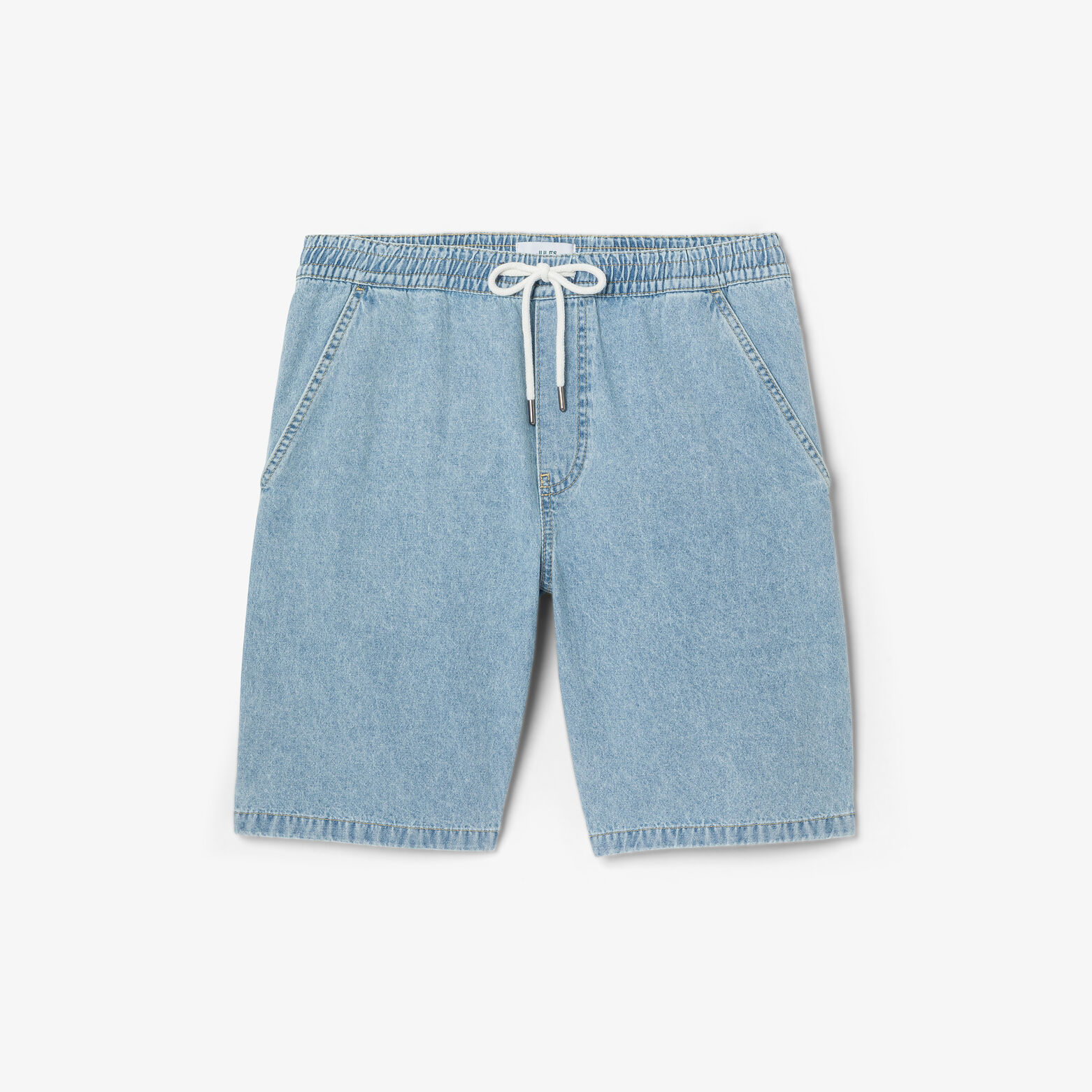 Short en jean d&eacute;tail charpentier