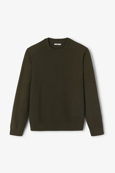 Pull col rond jeux de points fantaisie