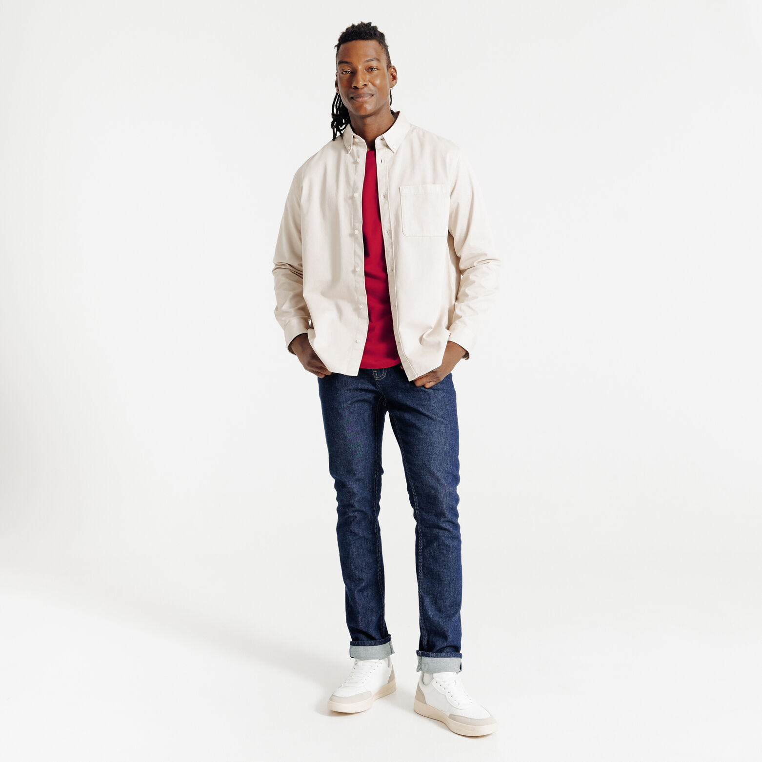 T-shirt met foodprint voor-en achteraan