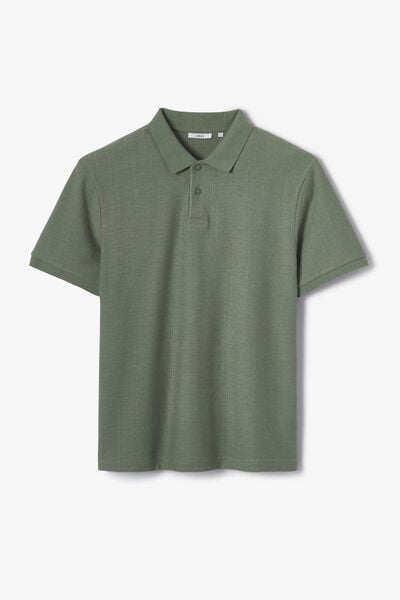 Polo manches courtes textur&eacute;