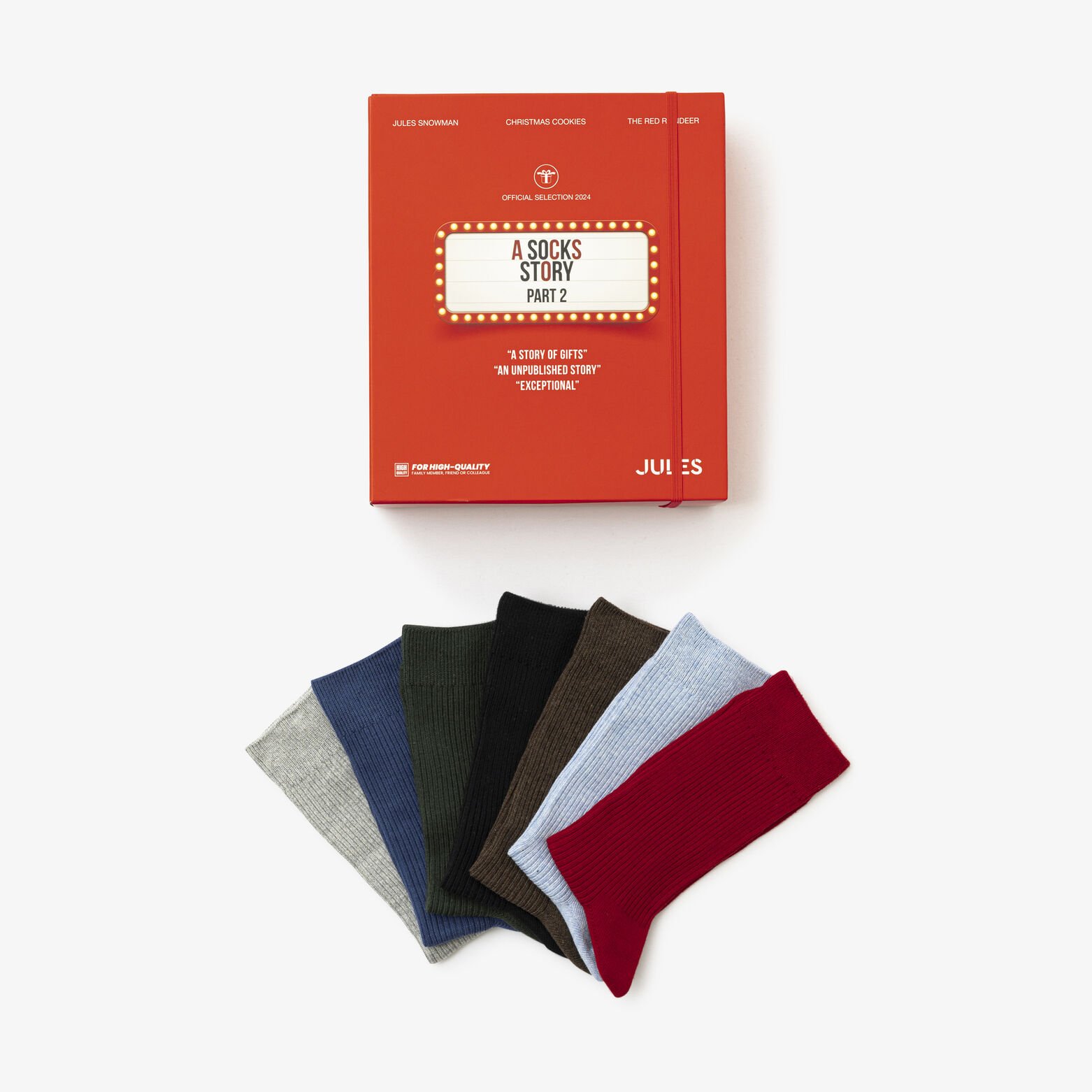 Coffret version anglaise 7 paires de chaussettes