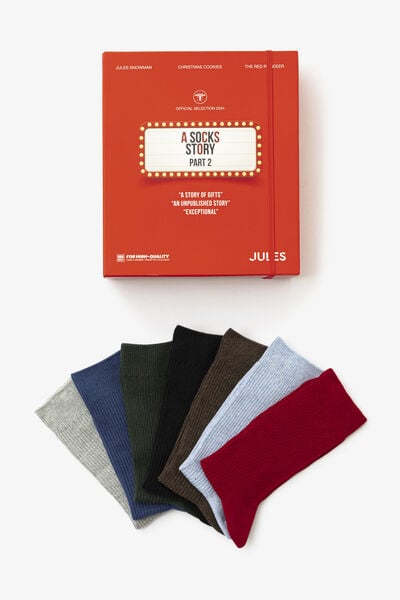 Coffret version anglaise 7 paires de chaussettes