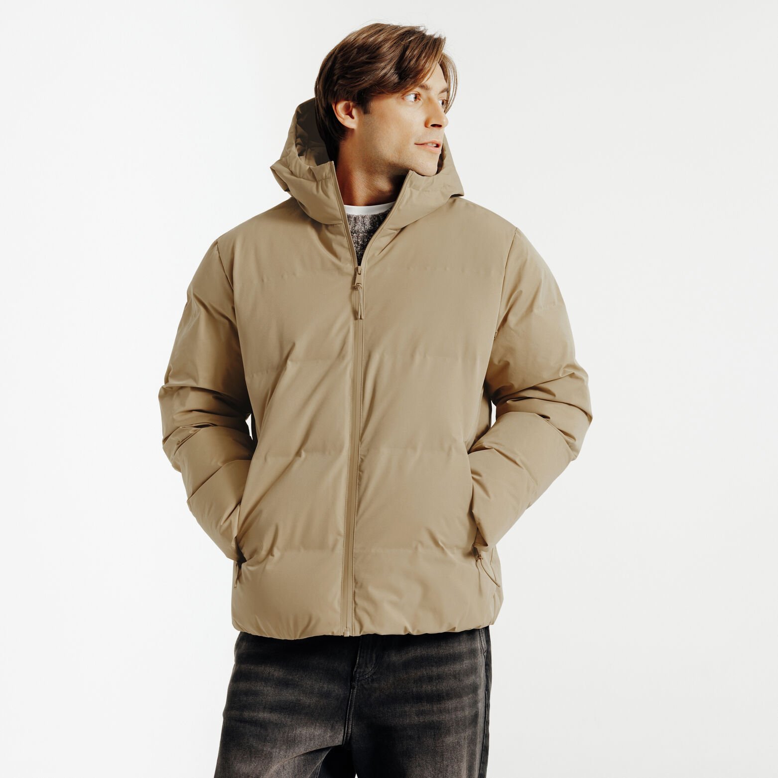 Doudoune zipp&eacute;e &agrave; capuche