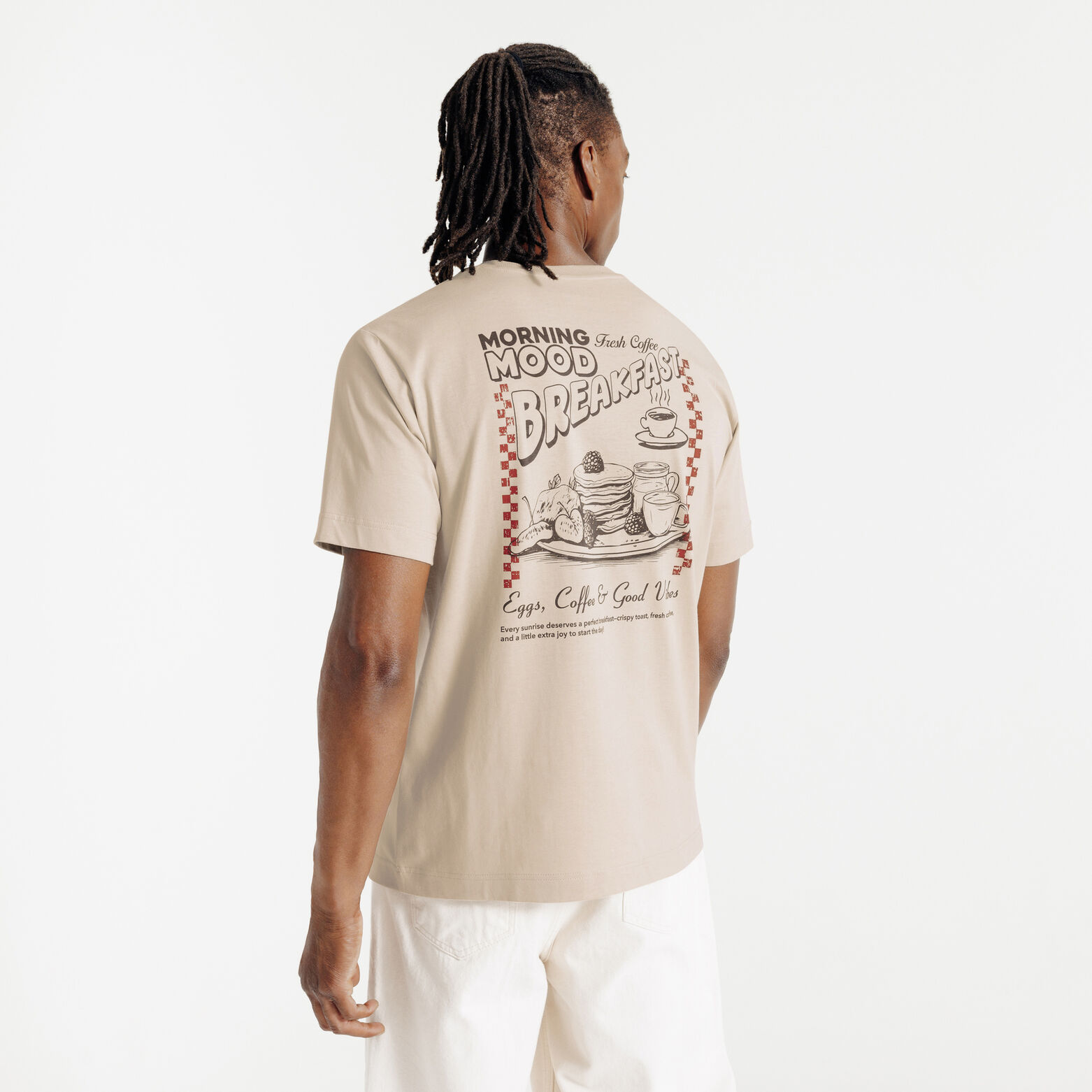 Tee shirt imprim&eacute; devant et dos food